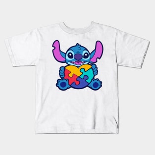 Stitch Autism Awareness Kids T-Shirt